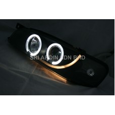 Subaru Impreza 93-00 Black Projector Headlamp w Ring Subaru Impreza 93-00 Black Projector Headlamp w Ring